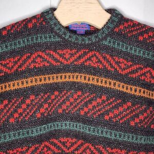 Vintage Woodward Mens Multicolor  100%‎ Wool Pullover Sweater Size X-Large